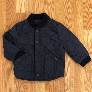 Blue Toddler Puffer Jacket with Fleece Lining